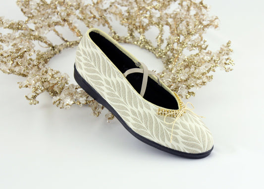 Holiday Dove Rhinestone/ Natural Bamboo - Gold