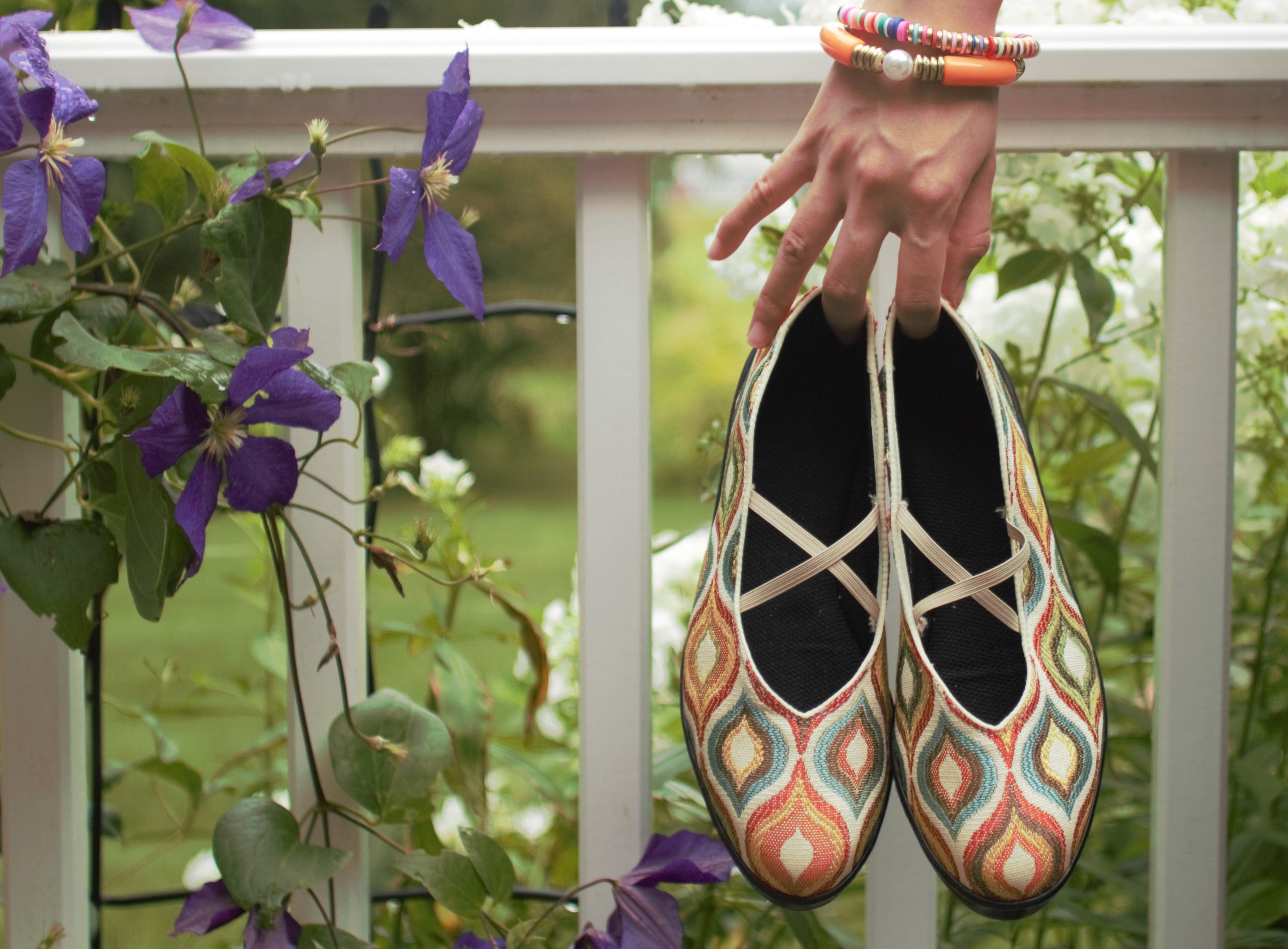 Women's Travel and Comfort Shoes in Unique Textiles